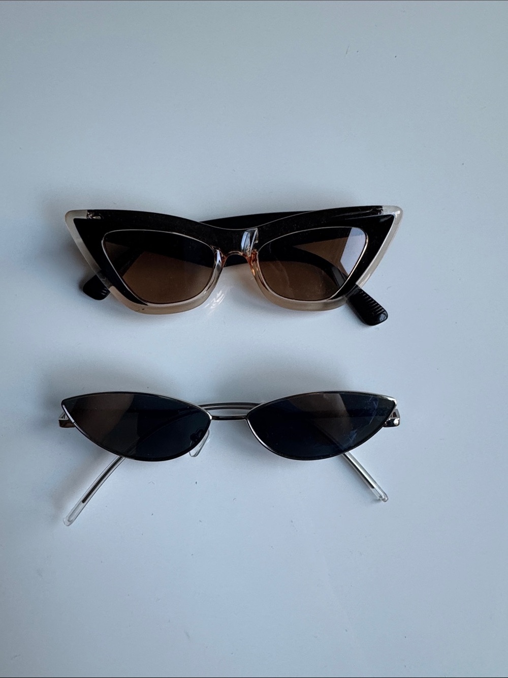 Classic Cat Eye Sunglasses - Black and Brown